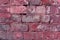 Generative AI Image of Red Brick Wall Pattern Background with Damaged Rough Texture