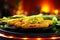 Generative AI Image of Roasted Corns Grilled on a Grill with Hot Fire Flame