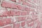 Generative AI Image of Side View of Pink Brick Wall Pattern Background with Rough Texture