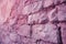 Generative AI Image of Side View of Rough Textured Pink Brick Wall