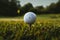 Generative AI Image of Small Golf Ball with Nature View in Green Field