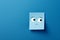 Generative AI Image of Sticky Note with Sad Expression of Blue Monday Concept