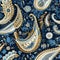 Generative AI INDIAN PAISLEY FLORAL SEAMLESS-