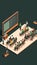 Generative AI Isometric Art Concept-