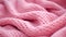 Generative AI, knitted pink sweater texture closeup, magenta or light pink abstract