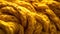 Generative AI, knitted yellow sweater texture closeup, yellow or light orange abstract background,