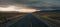 Generative AI, Landscape, lonely road, mountains, country side. Photorealistic horizontal illustration, asphalt road, wilderness