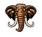 Generative ai mammoth animal mascot with tusks