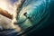 Generative AI a person who surfs agains