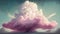 Generative AI, Pillowy Paradise: An Abstract Cloudscape of Soft Pastels and Whimsical Shapes