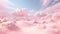 Generative AI, Pink magenta fantastic clouds, sky and landscape.
