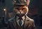 Generative AI: Portrait of a cat dressed in a formal business suit