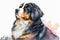 Generative AI. Portrait of a St. Bernard. Powerful Dog Breeds