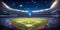 Generative AI, Professional baseball grand stadium, modern public sport