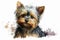 Generative AI. Realistic Portrait of Yorkshire Terrier. Animal illustration