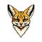 Generative ai serval cat animal mascot, wildcat