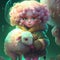 Generative AI: small doll with a sheep