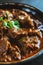 Generative AI Traditional homemade Mutton curry from Asian cuisine. Spicy beef curry. Goan style beef vindaloo. Tr