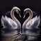 Generative AI: two swans forming a heart