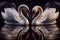 Generative AI: two swans forming a heart