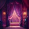 Generative AI:velvet curtain in a luxurious victorian house