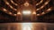 Generative AI Wide shot of an Empty Elegant Classic Theatre with Spotlight Shot from the Stage. Well-lit Opera Hou