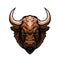 Generative ai wild bull or buffalo animal mascot
