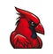 Generative AI, wild red cardinal bird mascot