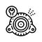 generator repair line icon vector isolated illustration