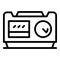 Generator station icon outline vector. Power engine