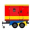 Generator on trailer. Side view. Vector graphics