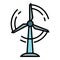 Generator wind turbine icon, outline style