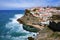 Generic architecture residential houses on the cliffs of Portugal, Europe.