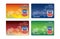 Generic colorful credit and debit card cards