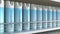 Generic deodorant spray cans on shelf of a store, 3D rendering
