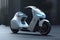 Generic electric scooter, futuristic mobility solution for towns, AI generative motorcycle