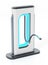 Generic electric vehicle charging station with a cord. 3D illustration