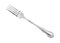 Generic metal fork on a white background