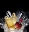 Generic perfume bottles in a gift set