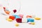 Generic prescription medicine drugs pills and assorted pharmaceutical tablets.