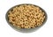 Generic round whole grain oat cereal in a stoneware bowl