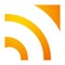 Generic signal or RSS feed icon. Symbol for syndication, wireless communication concepts