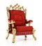 Generic throne isolated on white background. 3D illustration