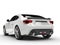 Generic white sports car - back view