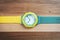 Generic yellow and green wrist watch