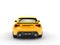 Generic yellow sports car - back view