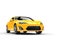 Generic yellow sports car - studio shot