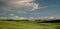 Genesee grain elevators with wheat fields