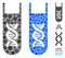 Genetic Analysis Test-Tube Composition Icon of Circles