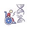 Genetic conditions RGB color icon